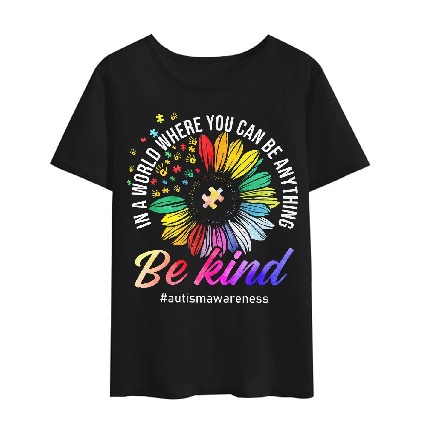 Be Kind Sunflower Tee - Casual Graphics