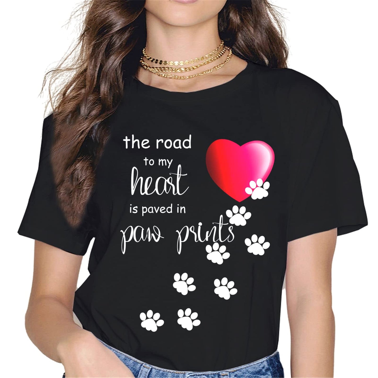 Express Your Love for Feline Friends with our "Cat Mom" Paw Prints T-Shirt