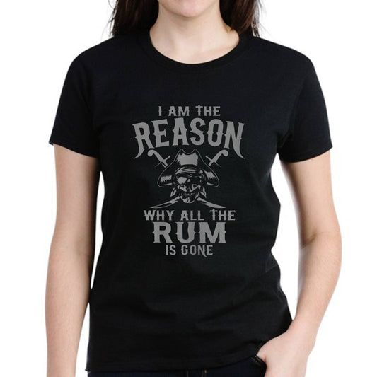 Men and Women Tops I Am Reason Why All The Rum is Gone Pattern Shirt Gift Pirate T-Shirt