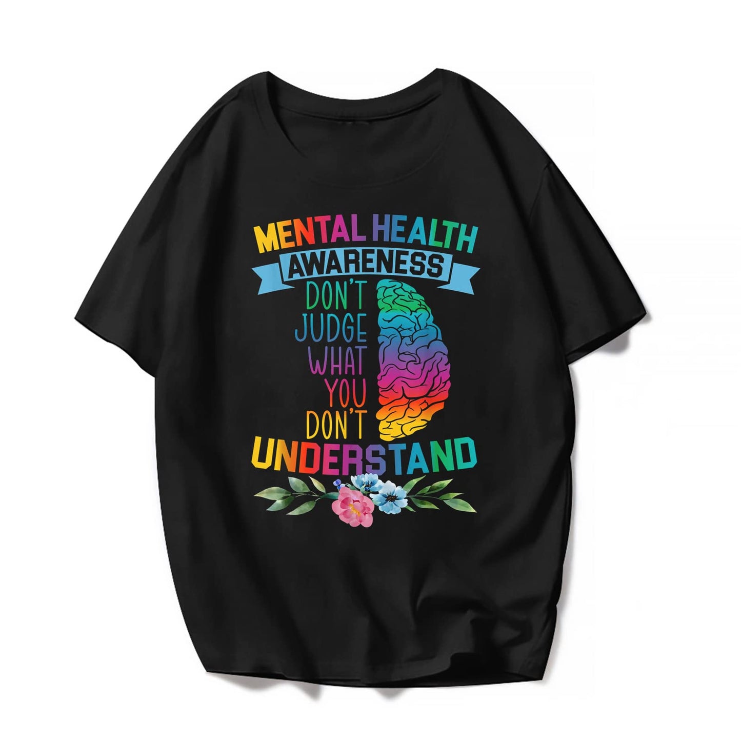 Mental Health Awareness T-Shirt - Casual Short Sleeve Shirts