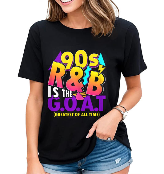 T-Shirt Women I'm A 90's R&b Kinda Girl Music Lover Gift Casual Short Sleeve Tops