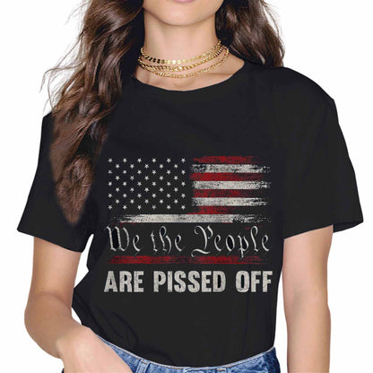 We The People are Pissed Off Vintage US America Flag T-Shirt
