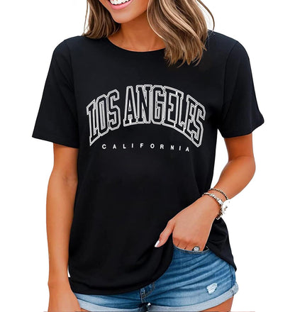 Los Angeles Vintage Vacation T-Shirt - Women's Casual Style