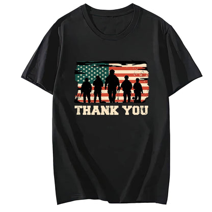 USA Thank You Short Sleeve Comfort Tops T-Shirts for Women