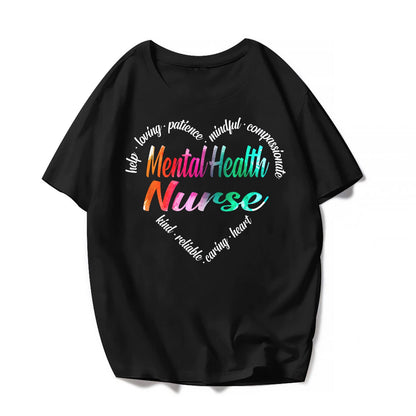 Mental Health Awareness T-Shirt - Casual Short Sleeve Shirts