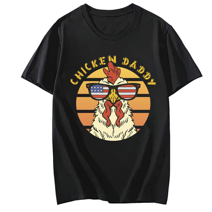 Rooster Daddy Short Sleeve Comfort Tops T-Shirts for Women