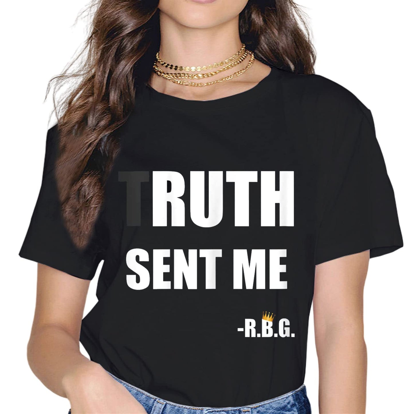 RBG Ruth Bader Ginsburg Feminist Short Sleeve Casual Round Neck Gift T-Shirt