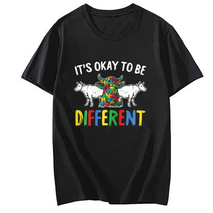 It's Ok to Be Different Cat Autism Awareness T-Shirt