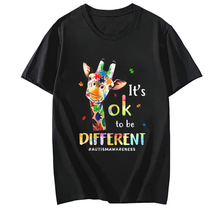 It's Ok to Be Different Cat Autism Awareness T-Shirt