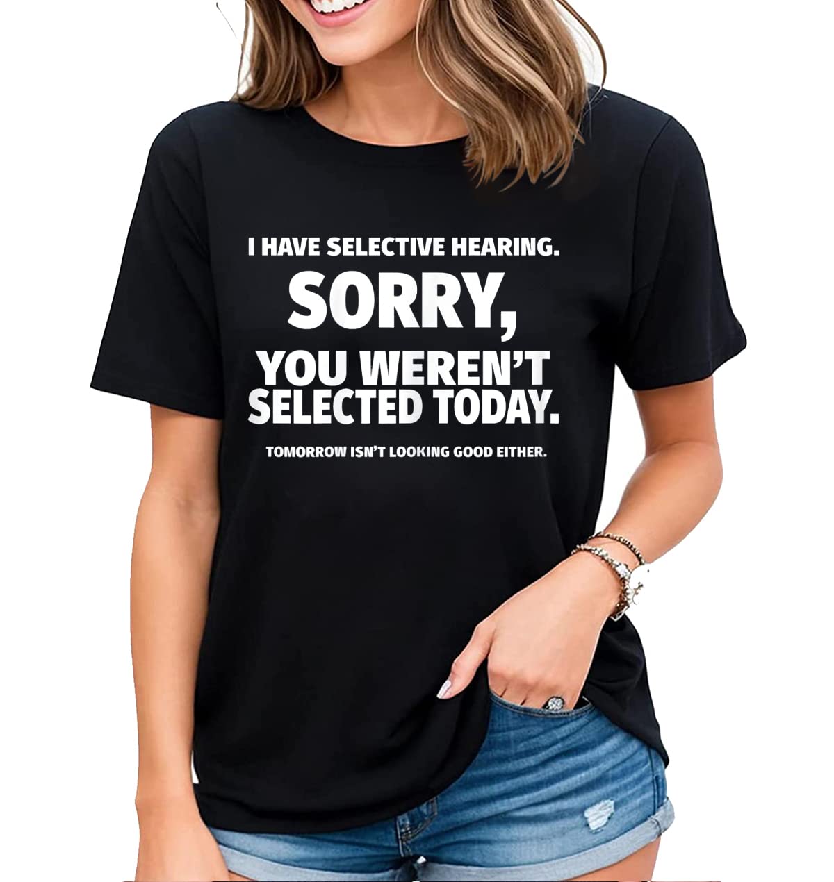 Women's Satirical Quotes Graphic T-Shirt - Fun Sayings