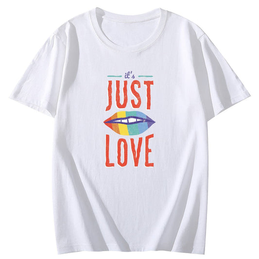 It's Just Love Shirt for Women Short Sleeve Comfort Tops T-Shirt