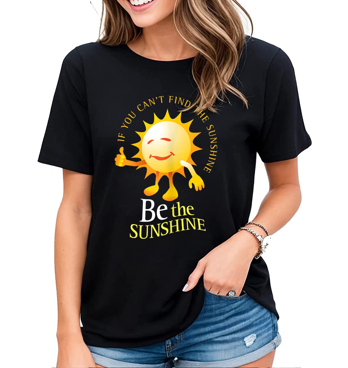 You are My Sunshine Cute Sunflower Hot Summer Graphic T-Shirt for Women