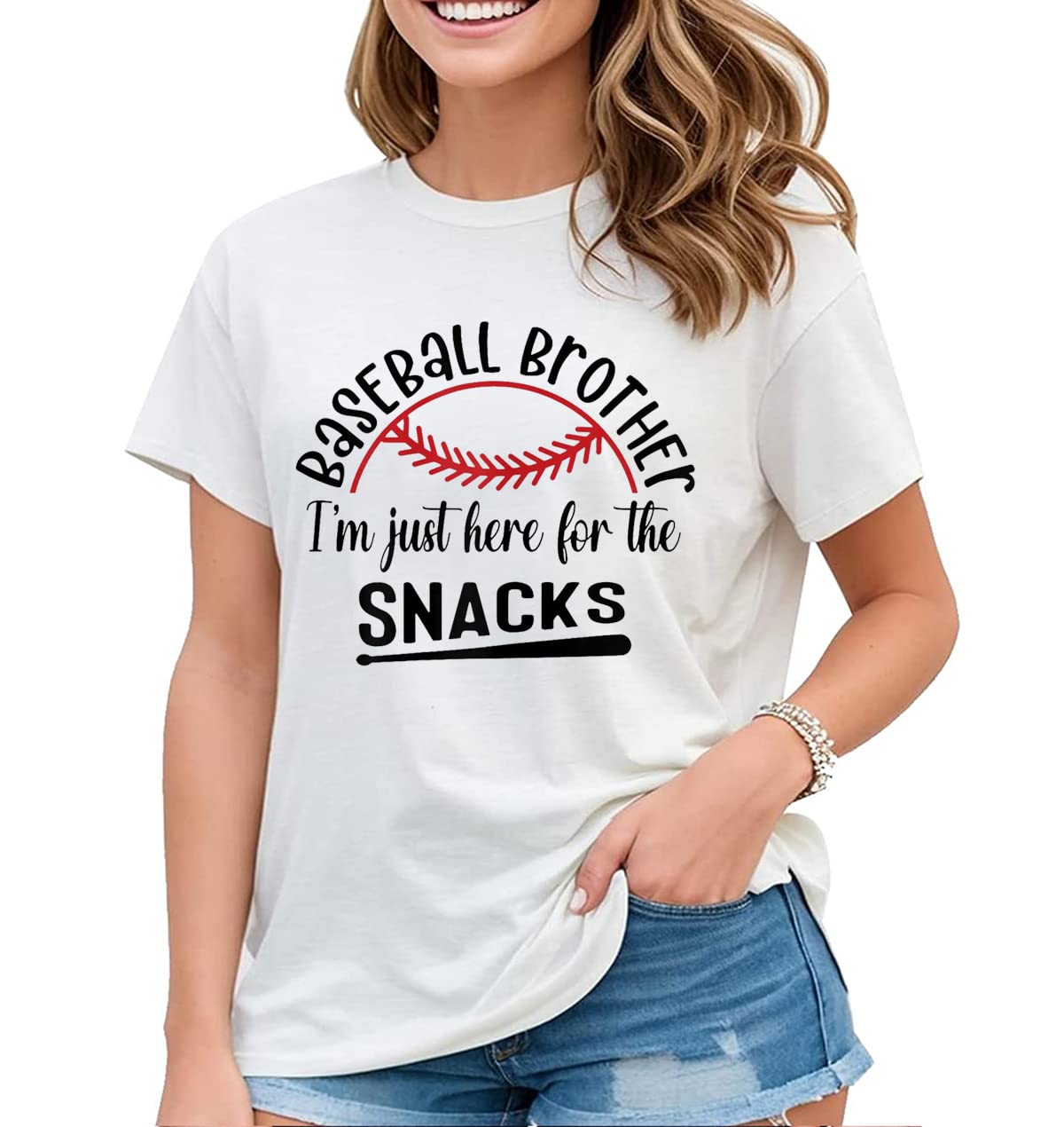 Womens Baseball Life Game Day Baseball Lovers Gift Short Sleeve T-Shirt