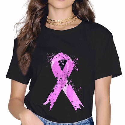 Sassalilly Pink Ribbon Breast Cancer Awareness Breast Cancer Walk T-Shirt