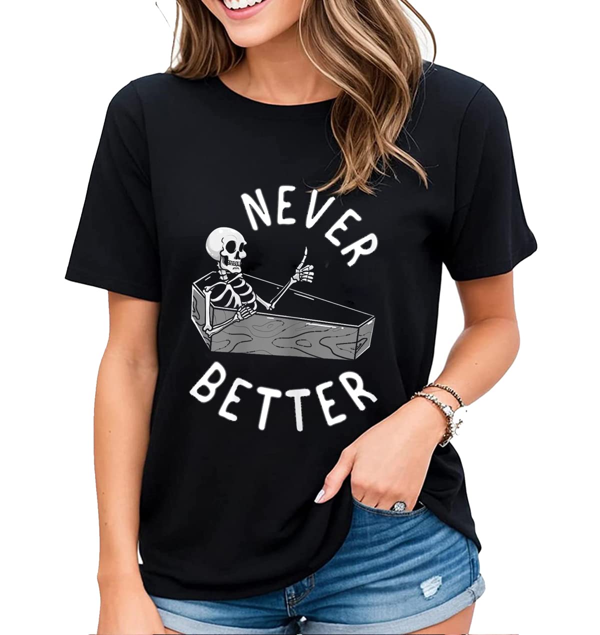 Women's T-Shirt - Novelty Graphic Shirt with a Touch of Humor