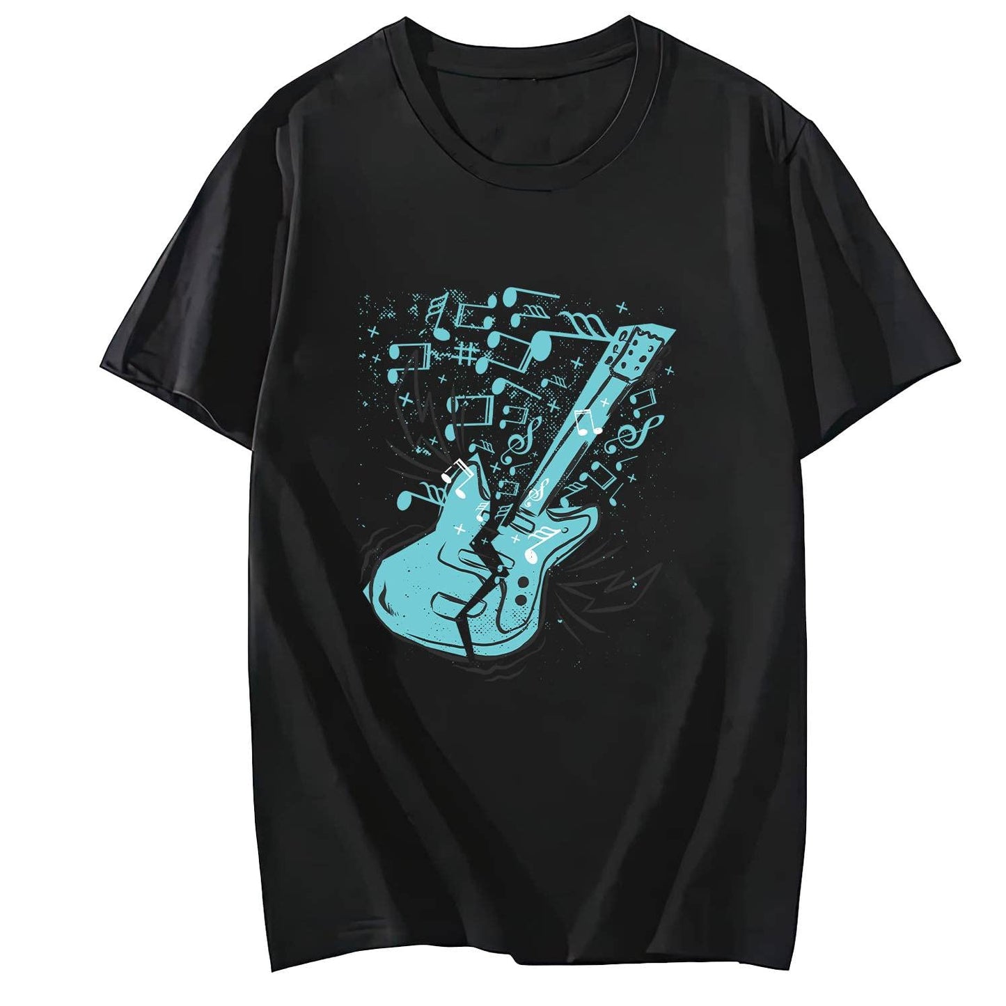 Guitar Music Short Sleeve Comfort Tops T-Shirts for Women