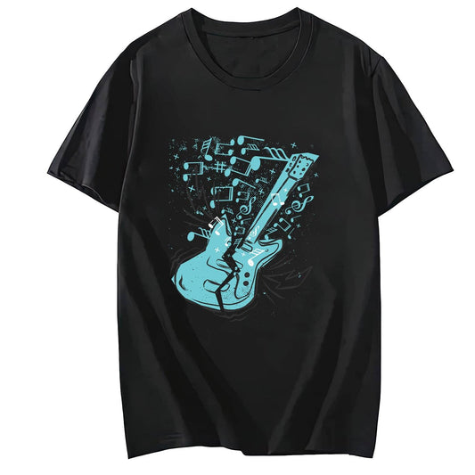 Guitar Music Short Sleeve Comfort Tops T-Shirts for Women