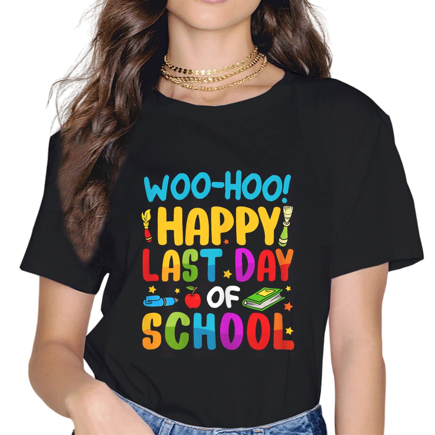 Sassalilly Happy Last Day of School Teacher Student Graduation Summer Gift T-Shirt