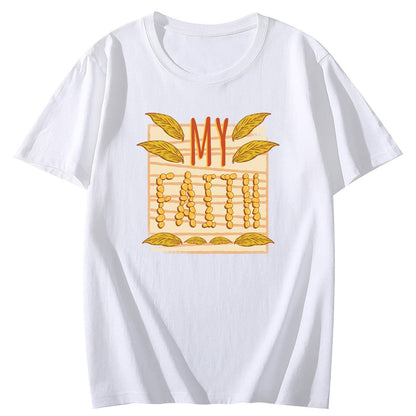Women My Faith Short Sleeve Comfort Tops T-Shirts