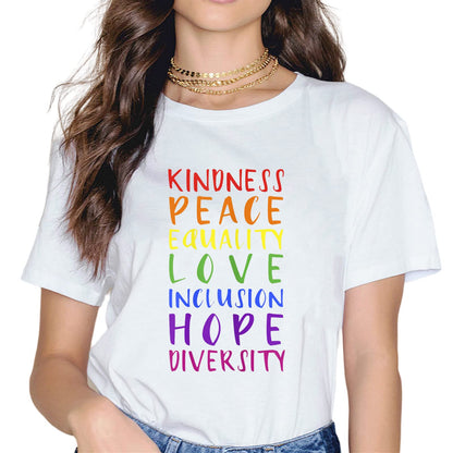 Rainbow Flag Human Rights LGBTQ+ Pride Month Gift T-Shirt