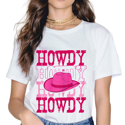 Howdy Rodeo Women Vintage Western Country Southern Cowgirl T-Shirt