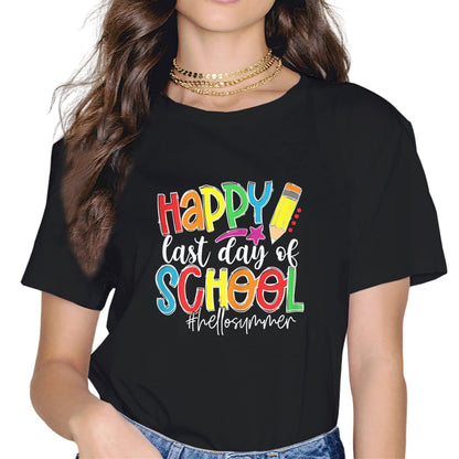 Sassalilly Happy Last Day of School Teacher Student Graduation Fun T-Shirt