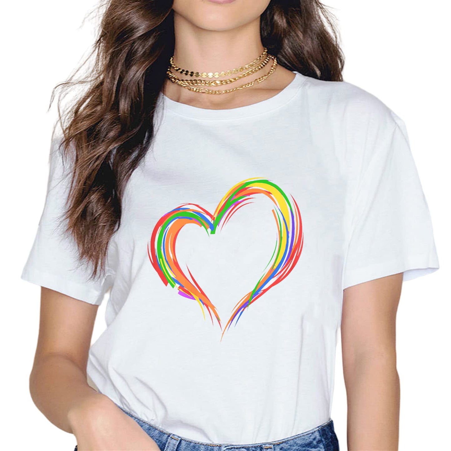 Rainbow Flag Human Rights LGBTQ+ Pride Month Gift T-Shirt