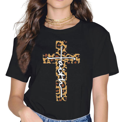 Camo Heels Prayer Warrior Faith God Jesus Christian Women T-Shirt