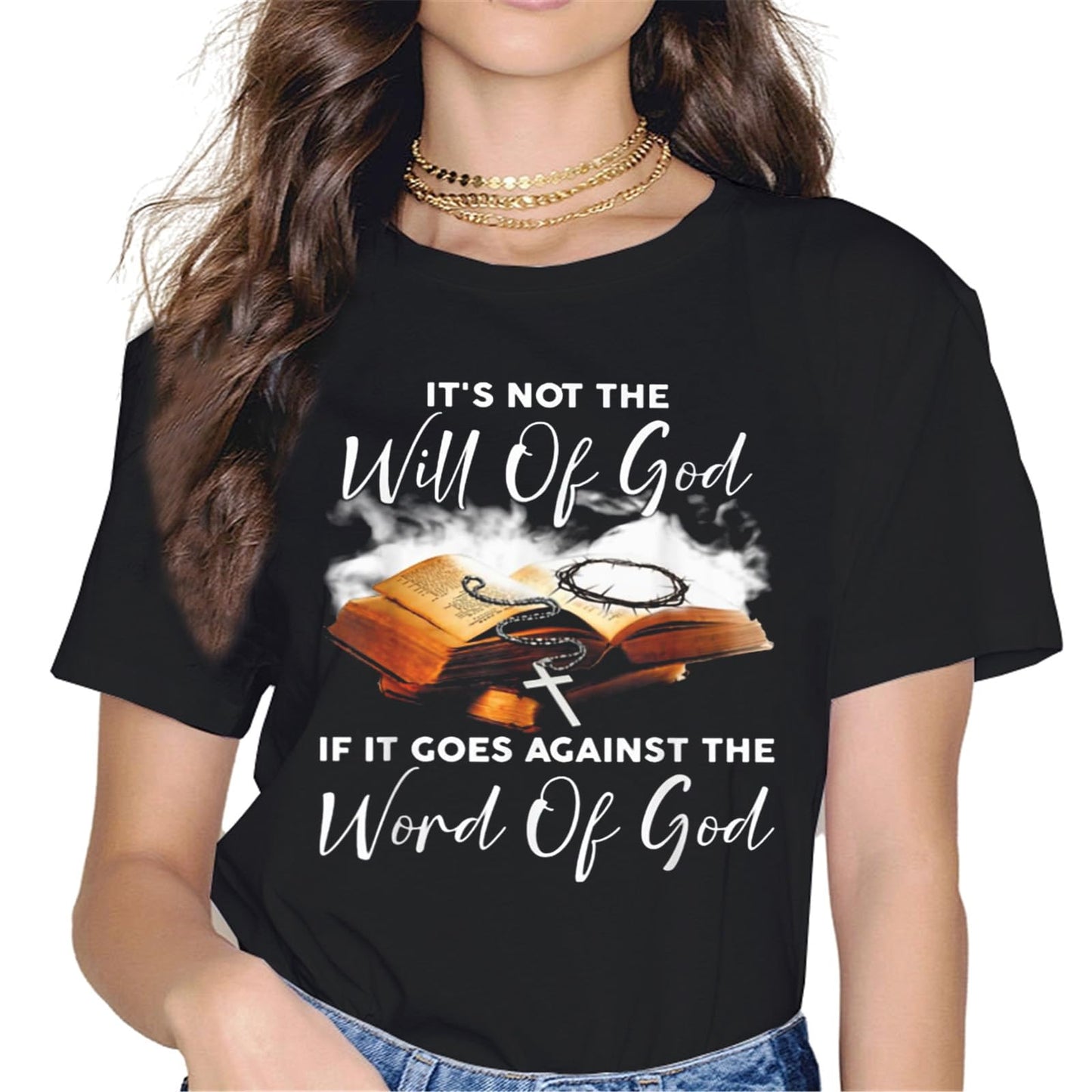 God Cross Bible Verse Christ Gift T-Shirt - Religion Graphics