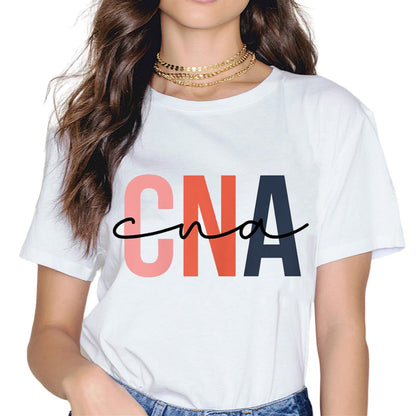 CNA Fashion Short Sleeve Casual Round Neck Gift T-Shirt