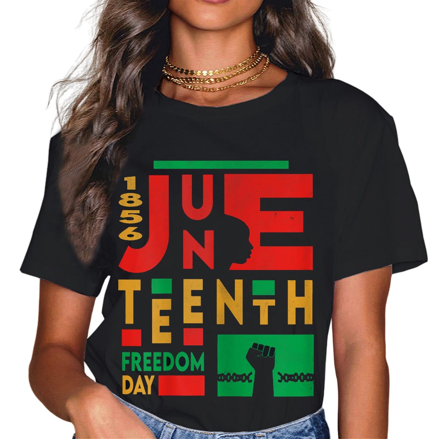 Sassalilly Black History Juneteenth is My Independence Day Black Women T-Shirt