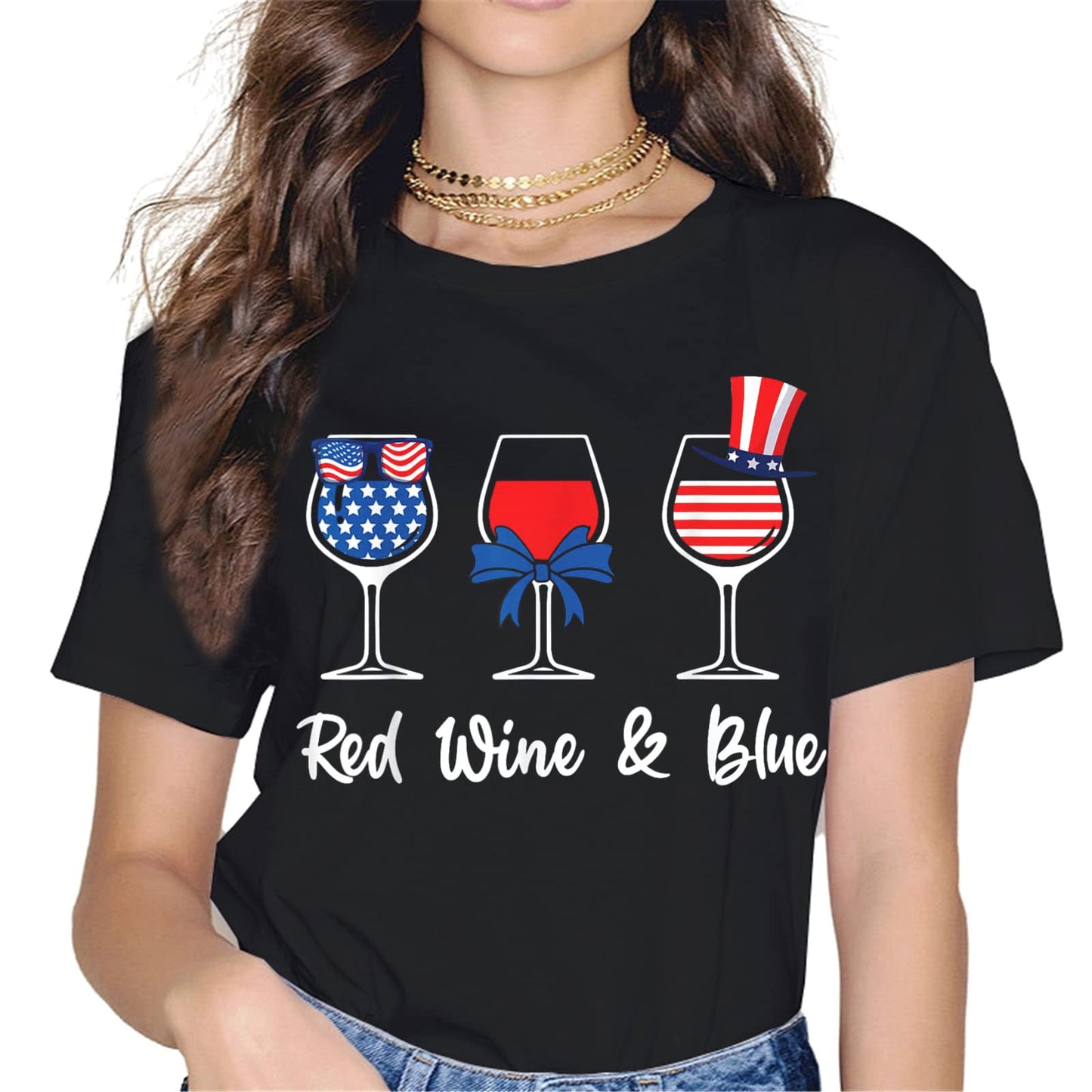 4th of July Glasses T-Shirt - Unisex Gift Graphics