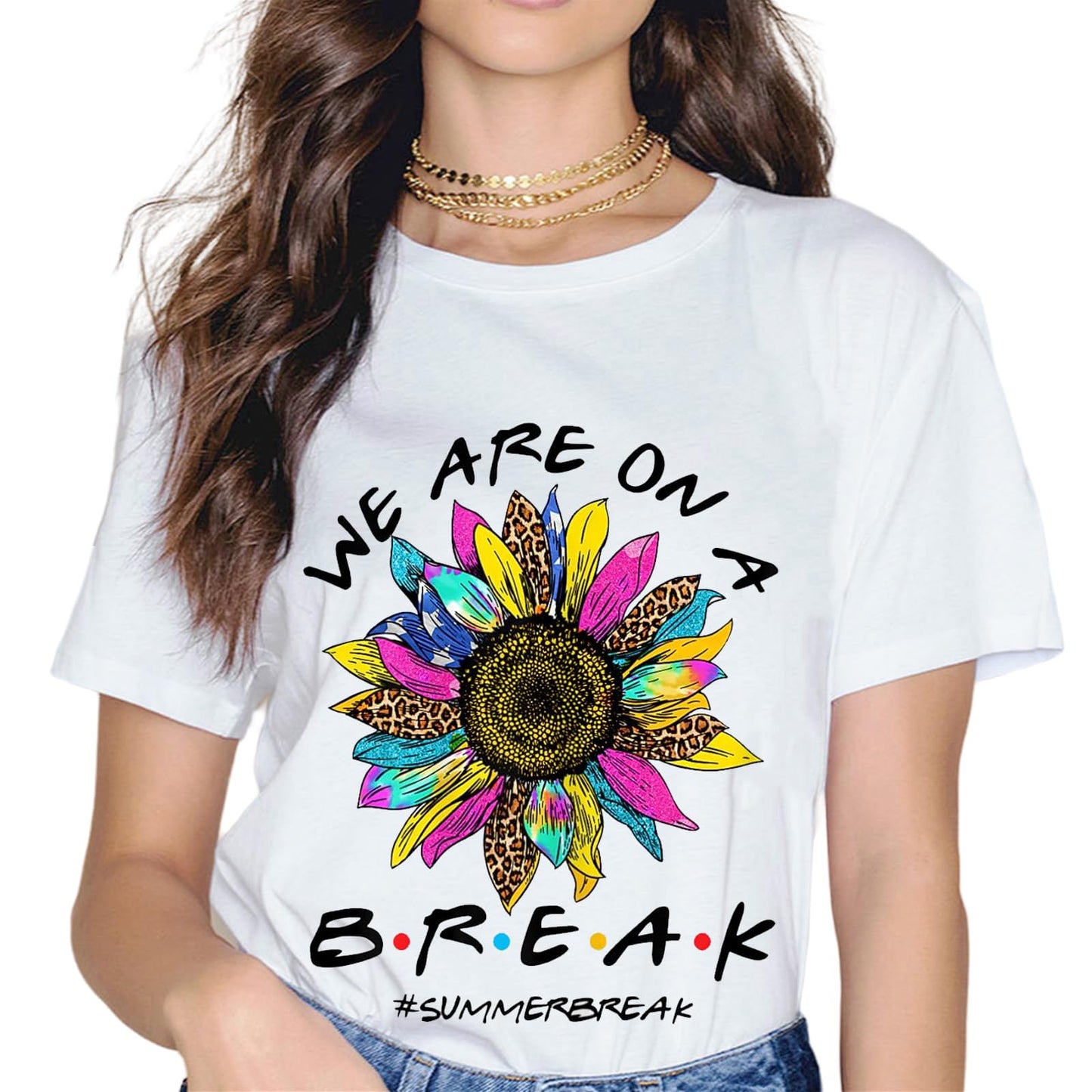 Summer Vacation Off Duty Teacher Life We are On A Break T-Shirt