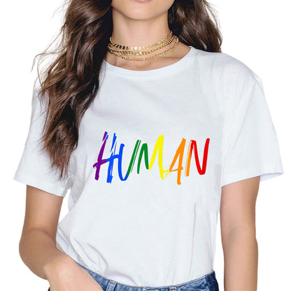 Rainbow Flag Human Rights LGBTQ+ Pride Month Gift T-Shirt