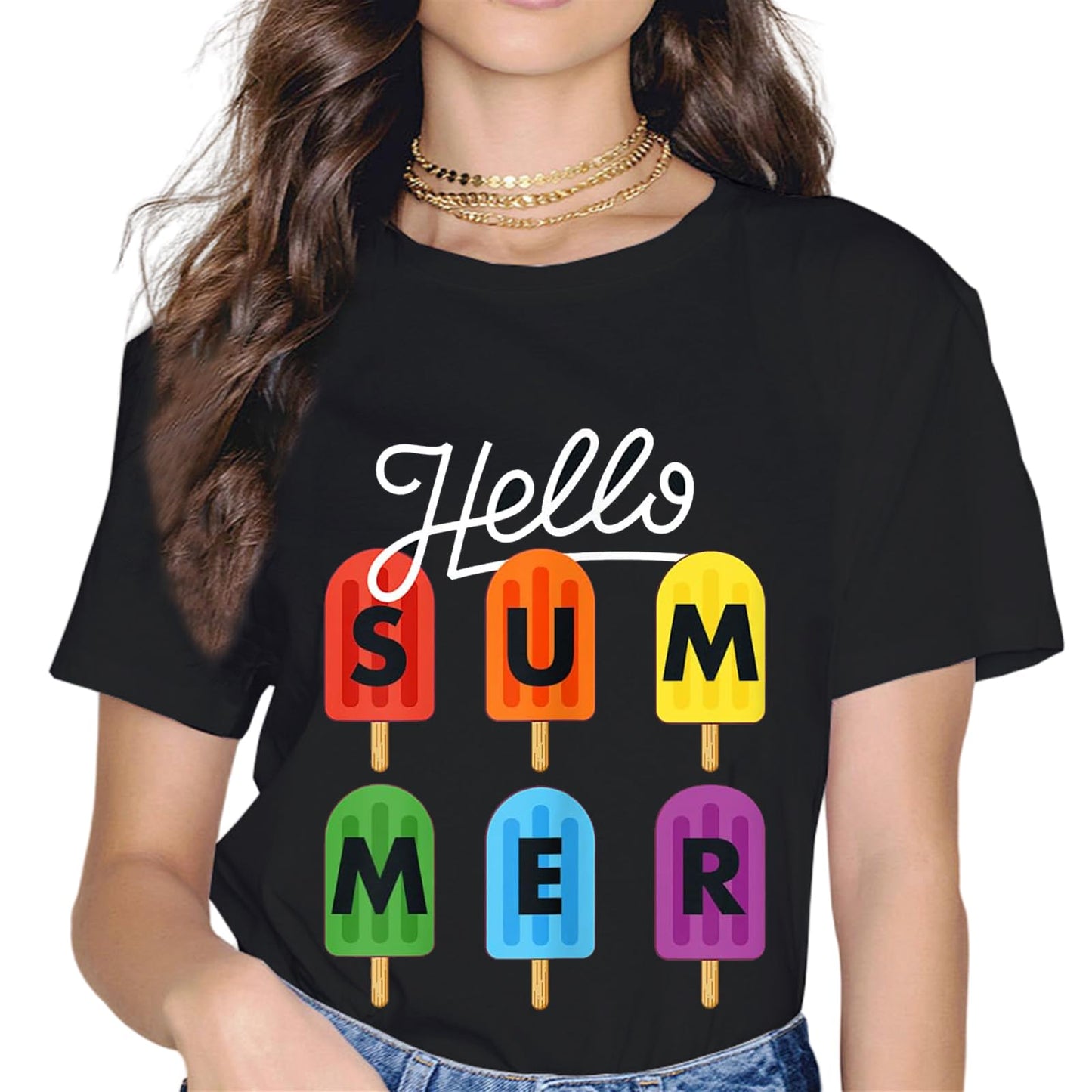 Hello Summer Vacation Popsicles Shirt Holiday T-Shirt