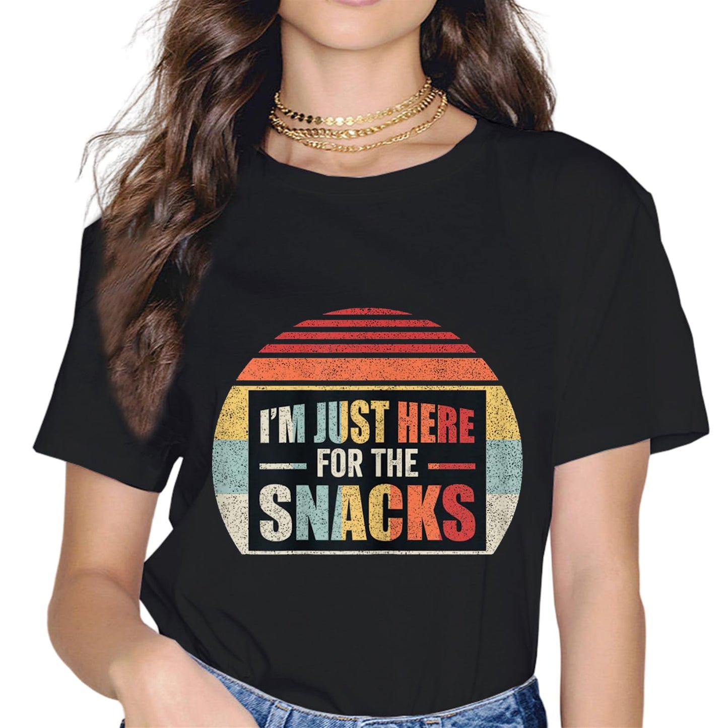 I'm Just Here for The Snacks Food Cook Funny Family Vacation T-Shirt