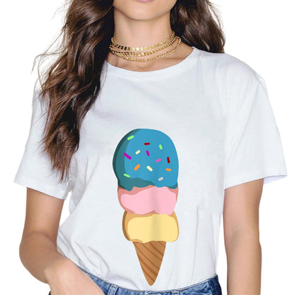 Ice Cream Popsicles Gift for Girls & Women Ice Cream Cone T-Shirt