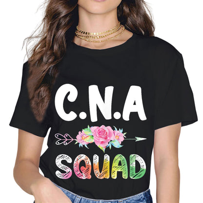 Sassalilly CNA Nurse Squad Shirt Certified Nursing Assistant Matching T-Shirt