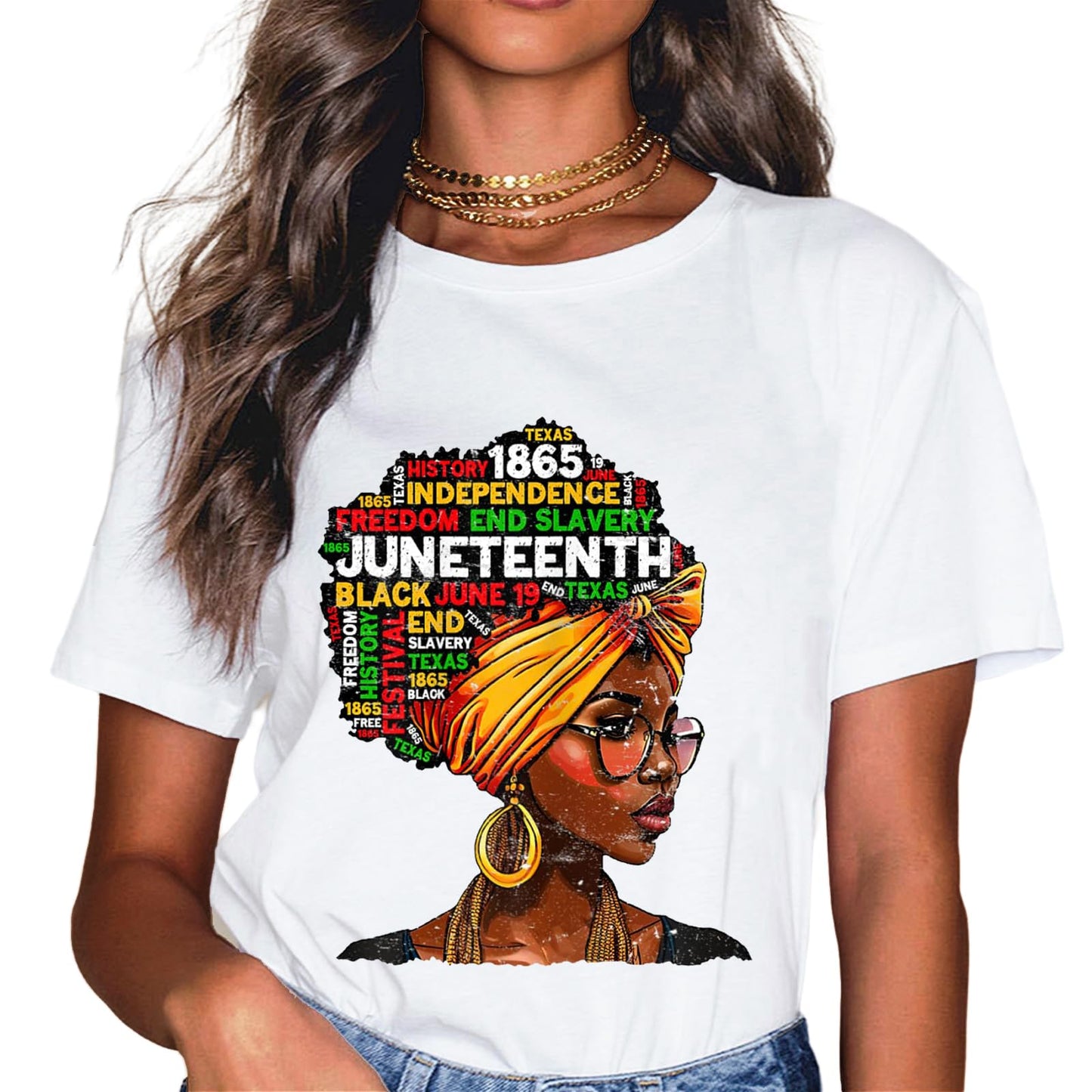 Sassalilly Proud Black African American Ladies Black History Month T-Shirt