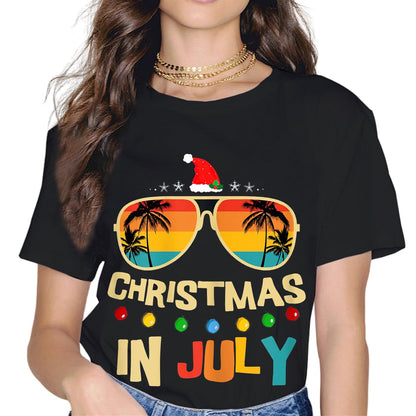 Christmas in July Squad Shirt Family Beach Vacation Summer T-Shirt