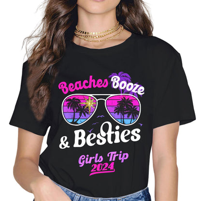 Sassalilly Besties Trip Vacation Gift T-Shirt-Trip Graphics