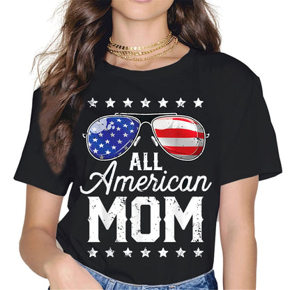 American Mom T-Shirt - Patriotic Graphics