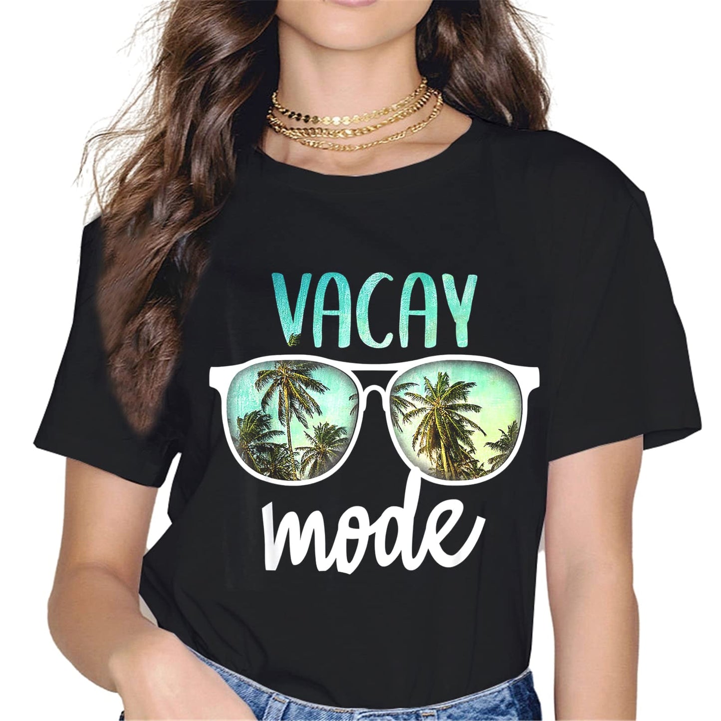 Elevate Your Vacation Style with the "Vacay Mode" Women's T-Shirt