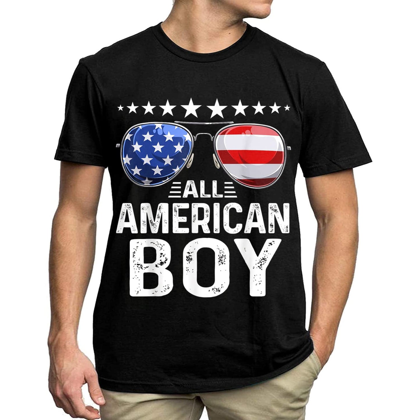 All American Boy T-Shirt - Flag Graphics