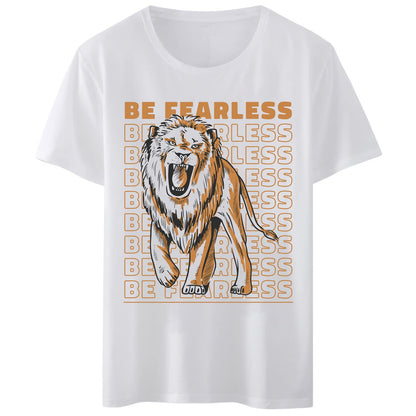 Women's T-Shirt - "Be Fearless" Lion Print