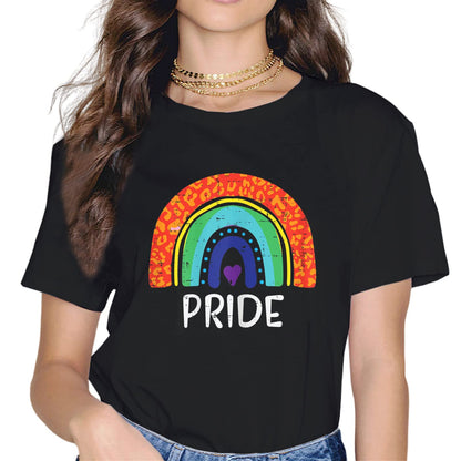 Women Pride Rainbow Flag Pride Month LGBTQ Ally LGBT Fashion Casual Tees