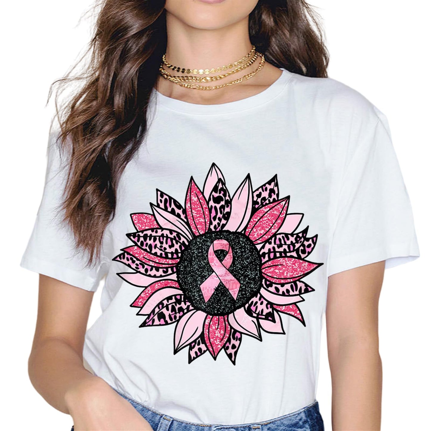 Pink Breast Cancer Awareness Women Warrior T-Shirt