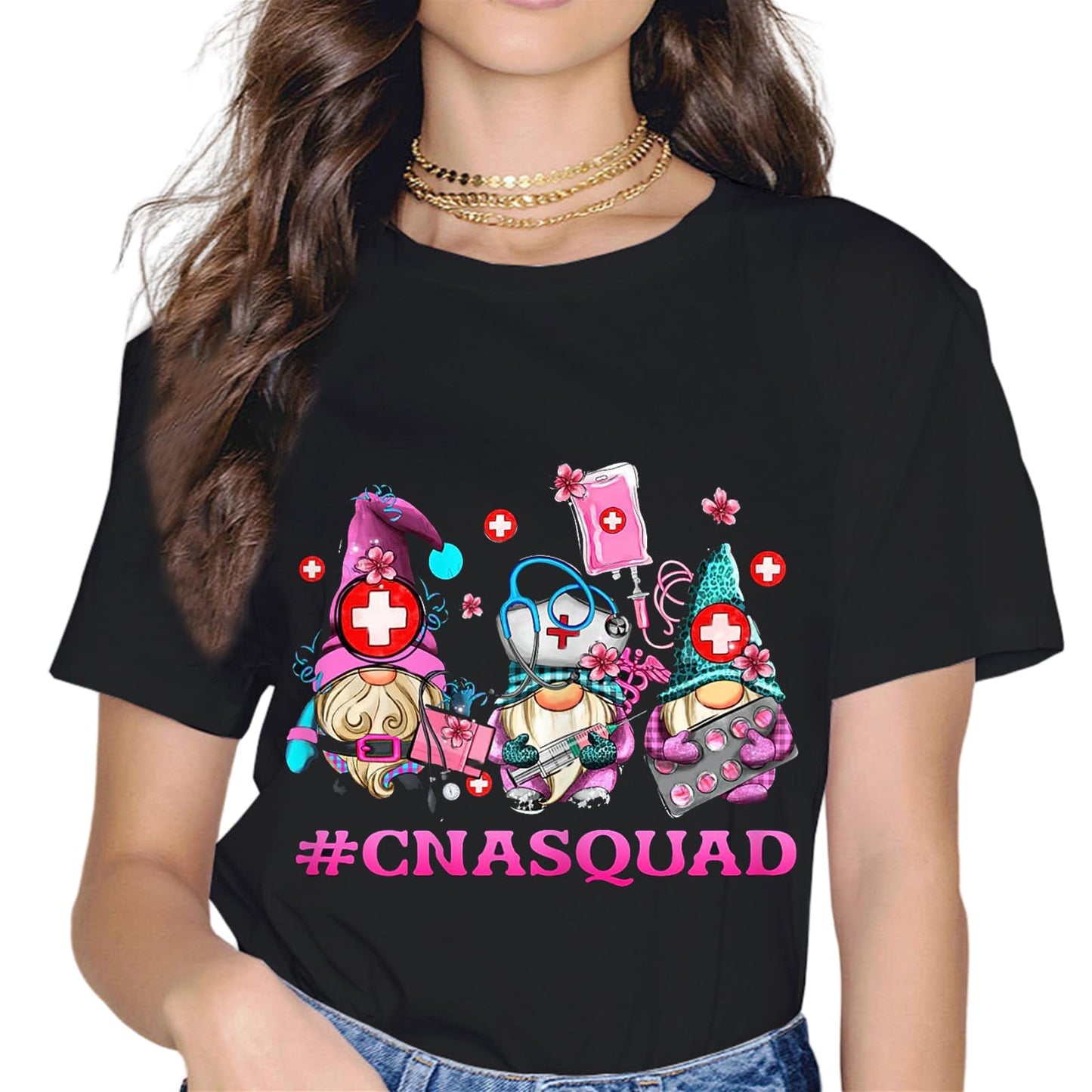 Sassalilly CNA Nurse Squad Shirt Certified Nursing Assistant Matching T-Shirt