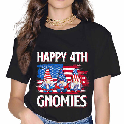 4th of July American Gnomes Celebrating Independence Day T-Shirt