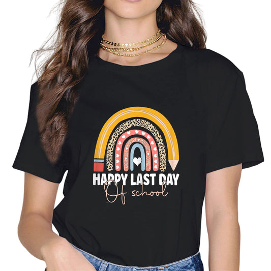 Sassalilly Happy Last Day of School Teacher Student Graduation Fun T-Shirt